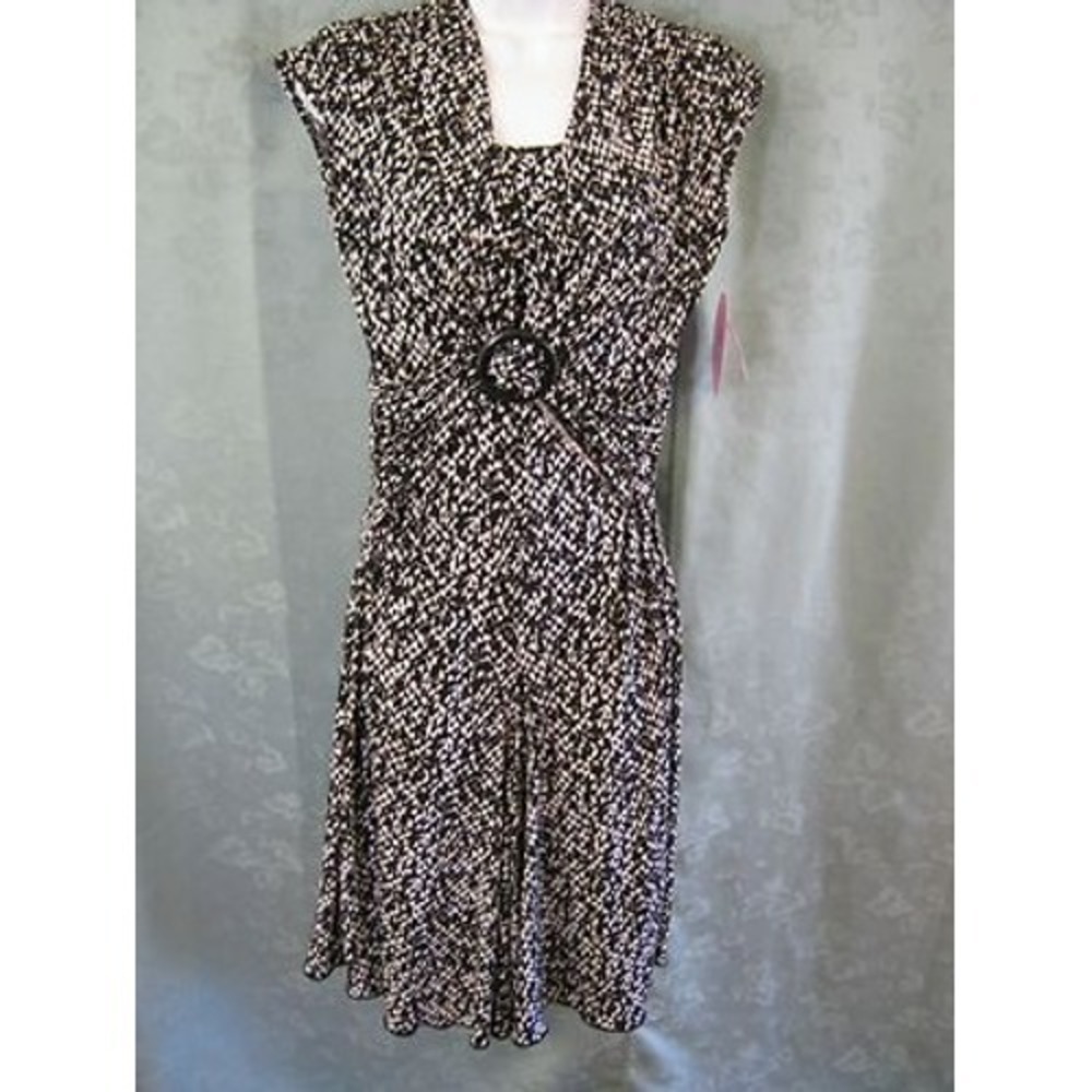 Volume One Dress Juniors Size Medium Stretchy Knit Bold Print NWT VTG Y2K